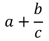 fraction example 1, alt text in next column.