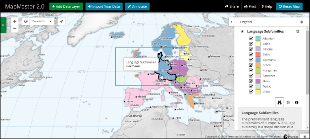 Map highlighting hotspot region.